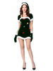 Femmes Robe De Noël Bal Vert Foncé Robe Moulante Costumes De Vacances Déguisements Noël