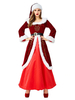 Femmes Robe De Noël Fourrure Tunique Rouge Costumes Cosplay Déguisements Noël