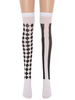 Femmes Saloon bas bandes à carreaux genou chaussettes hautes Halloween Cosplay Costume accessoires
