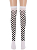 Femmes Saloon Bas Plaid Genou Chaussettes Hautes Halloween Cosplay Costume Accessoires