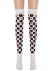 Femmes Saloon Bas Poke Plaid Genou Chaussettes Hautes Halloween Cosplay Costume Accessoires