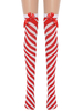 Femmes Saloon Bas Rayures Rouges Genou Chaussettes Hautes Halloween Cosplay Costume Accessoires