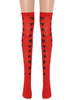 Femmes Saloon Bas Rouge Poke Genou Chaussettes Hautes Halloween Cosplay Costume Accessoires
