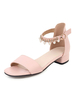 Femmes Sandales Chiot Talon Perles Chic Sandales Slip-On Peep Toe Plus Size Cheville Strap Sandals