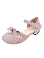 Femmes Sandales Chiot Talon Perles Sandales Chic Slip-On Bout Rond Plus La Taille Sandales Rose