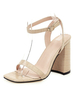 Femmes Sandales Chunky Heel Ankle Strap Open Toe Plus Size Shoes
