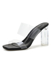 Femmes Sandales Chunky Heel Chic Sandals Peep Toe Sandales noires
