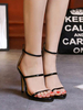 Femmes Sandales Heel Sandales Blond Stiletto talon ouvert Toe Synthétique Sandales en cuir Synthétique