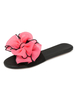 Femmes Sandales Pantoufles Peach Open Toe Bow Backless Sandales plates Slip sur Sandales de plage