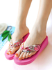Femmes Sandales Pantoufles Tongs Rose Thong Imprimé Sandales de plage