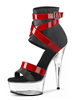 Femmes Sandales Sexy À Talons Hauts Transparent Vernis PU Haut À Bout Ouvert Cheville Sangle Talons