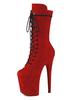 Femmes Sexy Bottes À Bout Ouvert Fermeture À Glissière Géométrique Talon Aiguille Rouge Rave Club Cuissardes Sur Les Bottes Au Genou