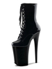 Femmes Sexy Bottes Bout Rond Zipper Zipper Talon Aiguille Rave Club Noir Cuissardes Bottes Sur Les Bottes Au Genou