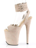 Femmes Sexy Sandales Abricot Synthétique Peep Toe en cuir avec boucle cheville sandales sexy