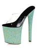 Femmes Sexy Sandales Aqua À Bout Ouvert Talon Aiguille Mules À Talons Dété