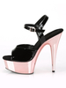 Femmes Sexy Sandales Blond Synthétique Cuir Peep Toe Cheville Strap Sandals