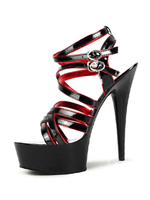 Femmes Sexy Sandales Noir Bout Ouvert En Cuir Synthétique À Bretelles À La Cheville Sandales À Talons Hauts