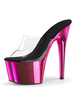Femmes Sexy Sandales Noir Rouge PVC Upper Peep Toe 2.8 "Paillettes 6.7" Chaussures Sexy