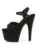 Femmes Sexy Sandales Noir Synthétique En Cuir Peep Toe Monk Strap Chaussures Sexy