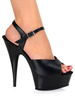 Femmes Sexy Sandales Plateforme Noire En Cuir Synthétique Peep Toe Boucle Détail Talon Haut Sandale Chaussures