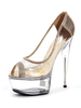 Femmes Sexy Talons Hauts Boucle Talon Aiguille Pompes En Cuir PU