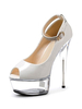 Femmes sexy talons hauts boucle talon aiguille PU cuir pompes bride à la cheville talons