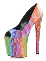 Femmes Sexy Talons Hauts Ombre À Bout Ouvert Oeuvre Brodée Sexy Talons Aiguilles Hauts