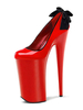 Femmes Sexy Talons Hauts Rouge Bout Rond Bloc De Couleur Arcs Sexy Talon Aiguille Ciel À Talons Hauts Bride À La Cheville Talons