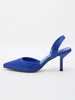 Femmes Slingback Talons Strass Talon Aiguille Pointu Escarpins Textile Talons Slingback