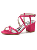 Femmes Talons Chiot Talon Gladiateur Sandales Satin PU Cuir Rose Bride À La Cheville Talons