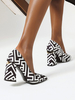 Femmes Talons Hauts Bout Pointu Blanc Talon Chunky Escarpins En Synthétique