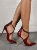 Femmes Talons Hauts Bout Pointu Criss Cross Talons Aiguilles Plus La Taille Chaussures
