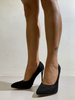 Femmes Talons Hauts Bout Pointu Talon Aiguille Chic Micro Daim Noir Talons Aiguilles