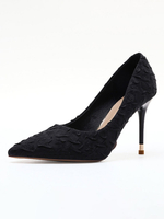 Femmes Talons Hauts Bout Pointu Talon Aiguille Chic Noir Escarpins