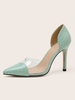 Femmes Talons Hauts Bout Pointu Talon Aiguille Chic Talons Vert Clair