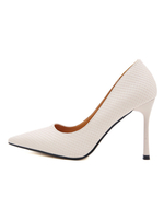 Femmes talons hauts bout pointu talon aiguille sexy abricot Synthétique pompes en cuir