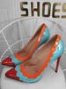 Femmes Talons Hauts Cyan Bleu Bout Pointu Talon Aiguille Mode Plus La Taille Casual Talons Hauts