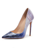 Femmes talons hauts pompes bout pointu talon aiguille Sexy bleu Ombre bleu femmes pompes