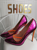 Femmes Talons Hauts Slip-On Bout Pointu Talon Aiguille Mode Plus La Taille Rose Sexy Talons