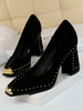 Femmes talons hauts Toe Cap Toe Toe Talon évasé Escarpins Modernes Chic