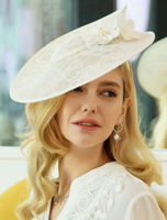 Femmes Vintage Chapeau Fleurs Tulle Vintage Accessoires De Cheveux Déguisements Halloween
