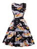Femmes Vintage robe sans manches de Noël modèle Retro Swing Dress