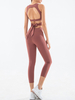 Femmes Yoga Suit U Neck soutien-gorge de sport sans manches avec legging