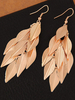 Feuille boucle d’oreille déclaration or boucles d’oreilles féminines