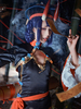 FGO sort / Grand ordre Shuten Doji Cosplay Costume Polyester chapeau haut de forme pardessus Costume ensemble