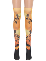 Fille Saloon Bas Citrouille Genou Chaussettes Hautes Halloween Cosplay Costume Accessoires