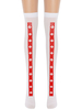 Fille Saloon Bas Croix Blanche Genou Chaussettes Hautes Halloween Cosplay Costume Accessoires
