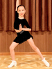 Filles robes de danse latine noir enfants ensemble lycra spandex jupe supérieure vêtements de danse