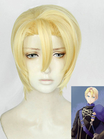 Fire Emblem Trois Accessoires Maison Cosplay Dimitri Alexandre Bladud Blonde Perruque Cosplay Déguisements Halloween