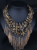 Flapper Retro Collier Années 1920 Great Gatsby Gem Chaîne Frange Femmes Collier Ras Du Cou Déguisements Halloween